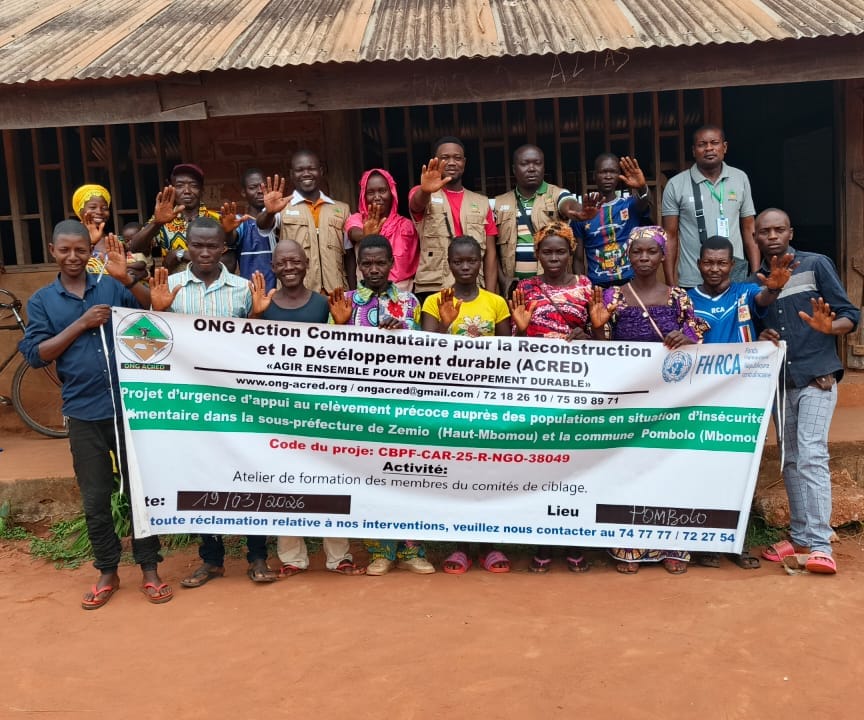Projet d’urgence d’appui au relèvement précoce auprès des populations en situation d’insécurité alimentaire dans la sous préfecture de Zémio(Haut Mbomou) et la commune de Pombolo(Mbomou)